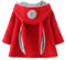 TMEOG Manteau de Bébé Filles, Manteau Chaud D'hiver Veste Chaud épais Vêtements Mignon à Chapeau Pour Enfants(12-18 mois, Rouge)