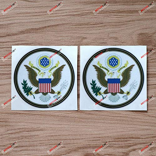 2er-Set Reflektierend, 7,6 cm Großes Siegel der Vereinigten Staaten (Great Seal), USA, Decal-Aufkleber, Auto-Vinyl