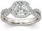Jeulia Damen Diamantring Ringe Halo Rundschliff Solitär Sterling Silber 3 Stück Ringe Set Schmuck für Braut Hochzeit Band Verlobungsring (56 (17.8))