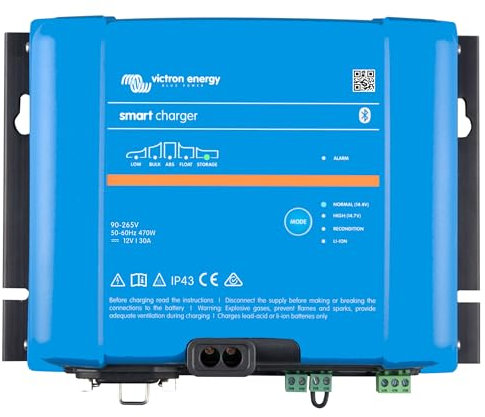 Victron Energy Smart IP43 24-Volt 25 Amp 230V (1+1) Output Batterie Ladegerät, Bluetooth