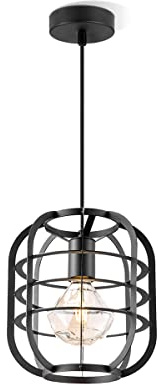 Home Sweet Home Moderne Hängelampe Nero | 24,4/24,4/131cm | Schwarz | Hängelampe aus Metall | geeignet für E27 LED Leuchtmittel | Pendelleuchte geeignet für Wohnzimmer, Schlafzimmer