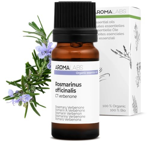 BIO - Rosemary VERBENONE Essential Oil - 10mL - 100% Pure, Natural, Chemotyped and AB Certified - AROMA LABS (French Brand)