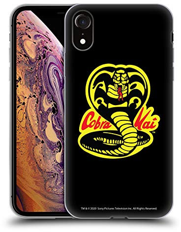Head Case Designs Officially Licensed Cobra Kai Logo Graphics Soft Gel Case Compatible With Apple iPhone XR