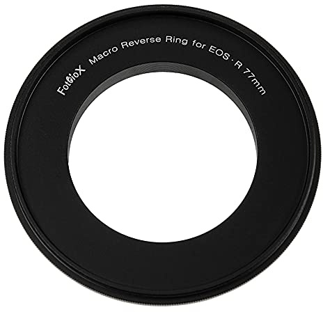 Fotodiox Macro Reverse Ring 77mm Compatible with Canon RF - Camera Mount to 77mm Filter Thread Adapter for Canon RF Mount Mirrorless Cameras,Black,77-CRF
