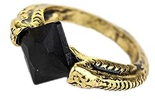 ZXCM Neue Schwarzer Auferstehung Stein Ring Vintage Black Champagner Kristall Großhandel Kristall Frau und Männer
