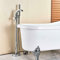 Huin Baignoire au sol sur pied robinet de douche cascade baignoire mélangeur de remplissage mélangeur mitigeur système de robinetterie-Chrome