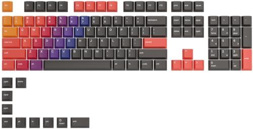 GLORIOUS GPBT Tastenkappen (114x) Cherry-Profil, PBT, ANSI Schwarze Esche | Thermosublimationsverfahren, Proprietäre Schriftart, Satte Akustik, Feine Oberflächenstruktur, Für MX-Schalter & PC-Gamer
