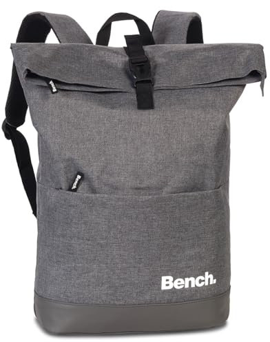 Bench Roll Top Rucksack Kurierrucksack Daypack Backpack 64180, Farbe:Dunkelgrau