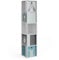 Vicco Kinderregal Lio, Spielzeugregal für Faltboxen, Weiß, 33.3 x 162.2 cm mit 4 Faltboxen