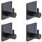 SZWLJ Klebehaken 4 Pack, Haken Selbstklebend, Handtuchhaken, 3M Garderobenhaken, für Handtuchhalter Ohne Bohren, Wandhaken, Küche Haken, Handtuchhalter Schwarz, Saugnapf Haken (Schwarz)