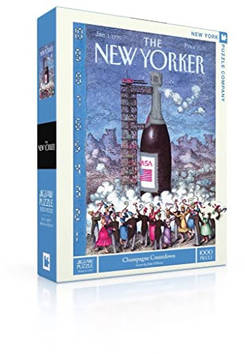 New York Puzzle Company - New Yorker Champagne Countdown - 1000 Piece Jigsaw Puzzle
