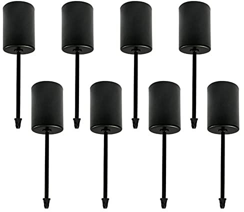 Gativs Kerzenhalter Stabkerze 8 Stück Adventskranz Kerzenständer Kegelkerzenständer Adventskranz Kerzenhalter Adventskranz Kerzenständer Retro Stabkerzenhalter mit Kurzem Dorn Kerzenpick Schwarz