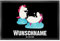 Mr. & Mrs. Panda Personalisierte Fußmatte Einhorn Sekt 40 x 60 cm - Personalisierte Geschenke, Fußmatte Bedrucken, Freundinnen, Einhörner,