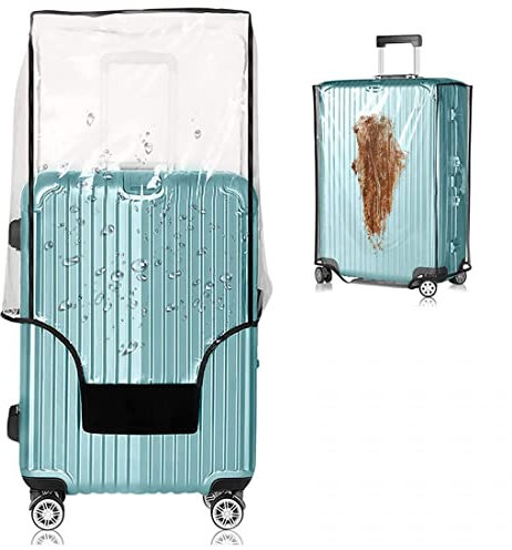 HOHOVYVY Koffer-Abdeckungen, 22 Zoll Transparent Reisekoffer-Schutzhülle, Gepäck Cover Transparent Wasserdicht WaschbarWiederverwendbar Luggage Cover Zum Schutz des Koffers