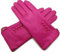 TheGloveHut Damen Echtes Weiches Leder Handschuhe Vollständig Gefüttert (Leuchtend Rosa, Extragroß 8 )