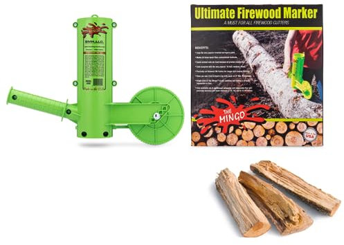 THE MINGO Firewood Measuring Tool - Chainsaw Firewood Marking Tool With Marking Wheel - Log Paint Marker - Firewood Measuring Tool - Chainsaw Accessories (Mingo Marker With 6-12-24 Wheel)