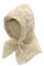 ZLYC Damen Winter Stricken Balaclava Beanie mit Kapuze(Einfarbig Beige)