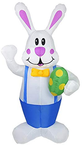 Generic Aufblasbare Osterhasen Leuchtende Kaninchen Spielzeug Outdoor Holiday Yard Dekorationen