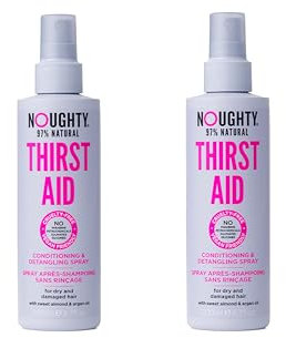 Noughty 97 % natürliches Dursthilfe-Konditionierungs- und Entwirrungsspray, vegane Haarpflege, Leave In Hair De-Tangler Behandlung für trockenes und geschädigtes Haar, mit Süßmandel- und Arganöl, 200