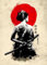 HMDKHI Japanische Bushido Poster Bilder,Japanische Ninjas Samurai Figuren Malerei,Japanische Figuren und Mount Fuji Poster, Ohne Rahmen (JP-08,1Pcs-60x90cm)