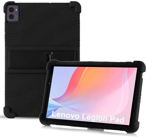 zZjoOoj Funda para Lenovo Legion Tab (2024) 8.8 Pulgadas,Silicona a Prueba Funda Niños para Lenovo Legion Tab Cover con Soporte - Negro