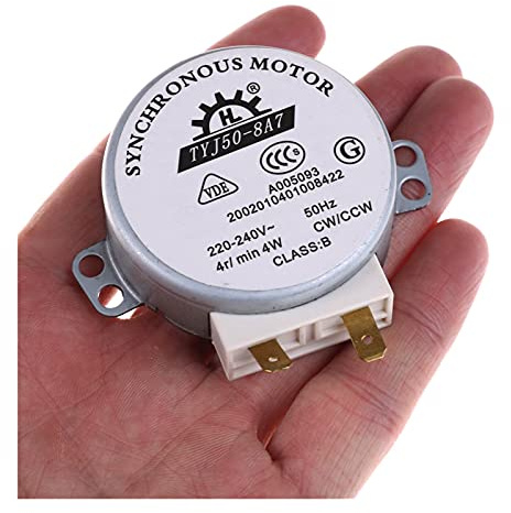 Moteur synchrone à courant continu, 220V-240V, 50Hz CW/CCW, plateau tournant for micro-ondes, TYJ50-8A7, arbre D, 4 tr/min, VEJ20 P20 Moteurs dédiés