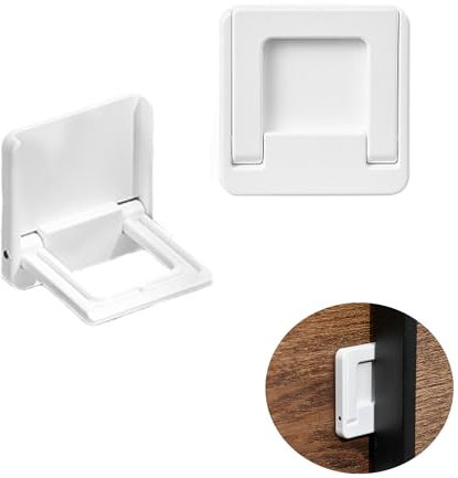 UtySty 2 Stück Schiebetürschlossgriffe, faltbar, klebrig, Sicherheitsaufkleber für Schiebefenster, Schränke, Glastüren, Zuhause, Küche, Waschraum, Toilette