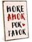 TypeStoff Holzschild mit Spruch – More amor por favor – im Vintage-Look mit Zitat als Geschenk und Dekoration zum Thema Liebe - HS-01438