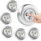 TANGHSE 6 Pieces Touch Light, Led Battery Lights, Cordless Touch Light, Indoor Stick-on Push Light, Wireless Night Light, Tap Touch Push Lamp for Closets Cabinets Counters Utility Rooms