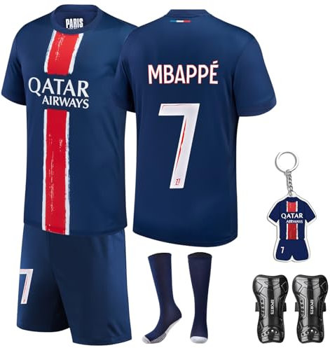 Czzovos Saison 24/25 Maillot de Football pour Enfants,n°7 Maillot de Football Homme,Ensemble de Maillot de Football pour Enfants T-Shirt et Short Maillot de Football