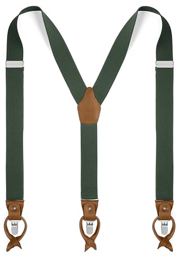 Trendhim Hosenträger Herren – Hosenträger – Einstellbare Y-Suspender mit Leder & Clips für perfekte Passform