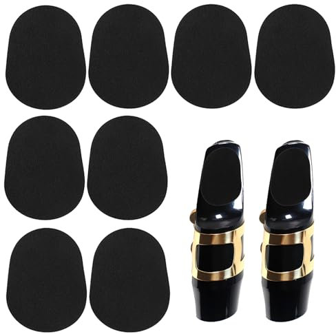 8 Stück Mundstückkissen,Ovale Gummi-Mundstück-Patches,Saxophon Zubehör,Bissgummi Klarinette,Bissgummi Klarinette Mundstückkissen,Saxophon Mundstück Patches Für Anfänger,Saxophone,Klarinetten