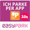 T TAKONE EasyPark Vignette Aufkleber – 10x Wiederablösbare Sticker 80×80 mm, UV-Schutz, Ideal für Windschutzscheibe im Auto