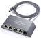 DuHeSin Adaptador Ethernet Starlink Gen 3/Mini de Cuatro Puertos RJ45, Adaptador Ethernet Starlink Gen 3/Mini multipuerto para Red Externa Cableada (4 Dispositivos conectados en Red simultáneamente)
