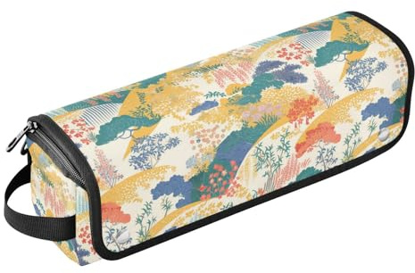 Sweet Willow Rainbow Hot Hair Tools Reisetasche und hitzebeständige Matte mit Reißverschluss, große Kapazität, Haarwerkzeug-Organizer für Glätteisen, heiße Werkzeuge und Haarpflege-Zubehör
