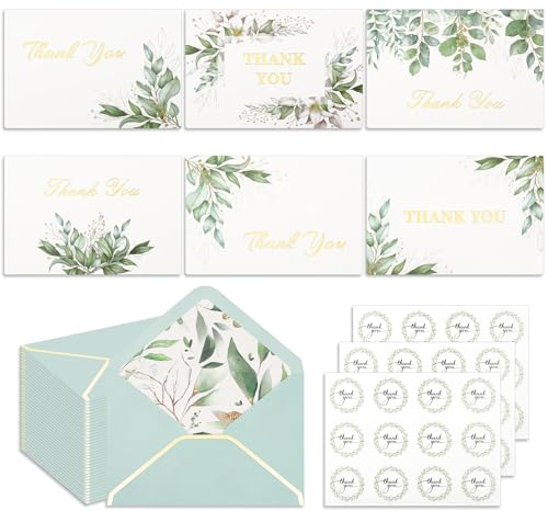 36PCS Thank You Cards Multipack for Wedding | with envelopes