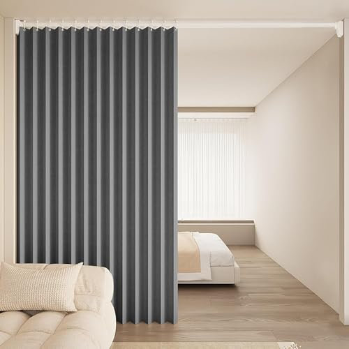 DSSHENGDS Anpassbar Badezimmer aus wasserdicht beschwerer duschvorhang,faltbar Vorhang dusche,für Badewanne Bad Schlafzimmer-Gray- 180x180cm