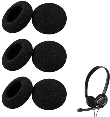 Ruvan 3 Paar Ersatz-Ohrpolster Kompatibel Für Sennheiser Kopfhörer, Atmungsaktiver Schaumstoff Polster Earpads Kompatibel Mit PC-Serien Und Mehr, Für PC 2/PC 3/PC 5/PC 7 USB/PC 8 USB X 2 Headset