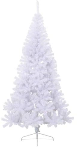 Sophrelle Albero di Natale Artificiale metà con Supporto Bianco 240cm PVC Bianco,328421