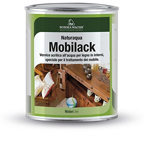 BORMA Möbellack Schichtlack Holzlack auf Wasserbasis 1 Liter - Matt (Seidenmatt)