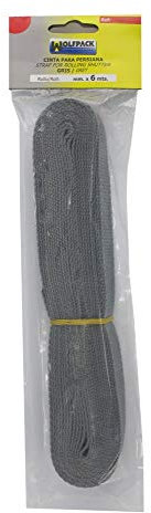 Band Wolfpack Plissee grau 18 mm. Rolle 6 Meter