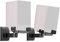 BONTEC Universal Dual Side Clamping Bookshelf Speaker, Wall Mounting Bracket for Large Surrounding Sound Speakers, Tilt & Swivel Satellite Speaker Wall Mount, Hold up to 15kgs (1 Pair Black)