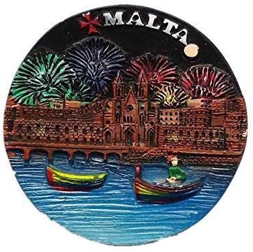 Malta Resin 3d Strong Fridge Magnet Souvenir Tourist Gift Chinese Magnet Hand Made Craft Creative Home and Kitchen Decoration Magnetic Sticker (1)