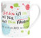 H:)PPY life 45358 Porzellan Tasse mit Spruch Leben, 60 cl, mehrfarbig, XL (1er Pack)