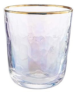 BUTLERS Trinkglas mit Goldrand 280ml Vintage Gläser - SMERALDA - Wasserglas, Cocktailglas aus mundgeblasenem Glas | Gläser & Trinkgeschirr für Tee, Saft, Limonade, Eiskaffee, Longdrinks
