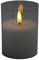 Hochwertige & Edle LED Kerze im Glas - Timer - Realistisch Flackernd - Neuartiges Design (Weiß, Höhe: 10cm - Ø 7,5cm)