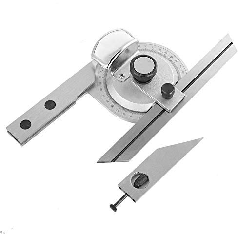 Winkelmesser, tragbare 360 Grad Winkelmesser Stahl Universal Winkelmesser Winkelsucher Messlineal mit Lupe Werkzeug Messen