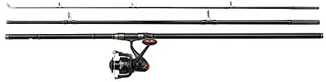 SHAKESPEARE 1526958 Challenge XT Salzwasser Beach 12 ft 5 oz Ruten und Rollen combo set, Schwarz/Orange, 365