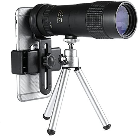 Monokulares Teleskop 8-40X40 Kompaktes Einziehbares Zoom Wasserdichtes Bak4 Professionelles Hd Ed Glas Mit Stativ Telefonclip Mit Stativ