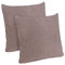 Selfitex 2er Set 40x40 cm, Sofakissen mit Füllung und Bezug, Dekokissen, Kopfkissen mit weicher Kissenfüllung, stilvolle Kissen Deko, robuster Polsterstoff, hochwertiges Couch Kissen (Hellbraun)